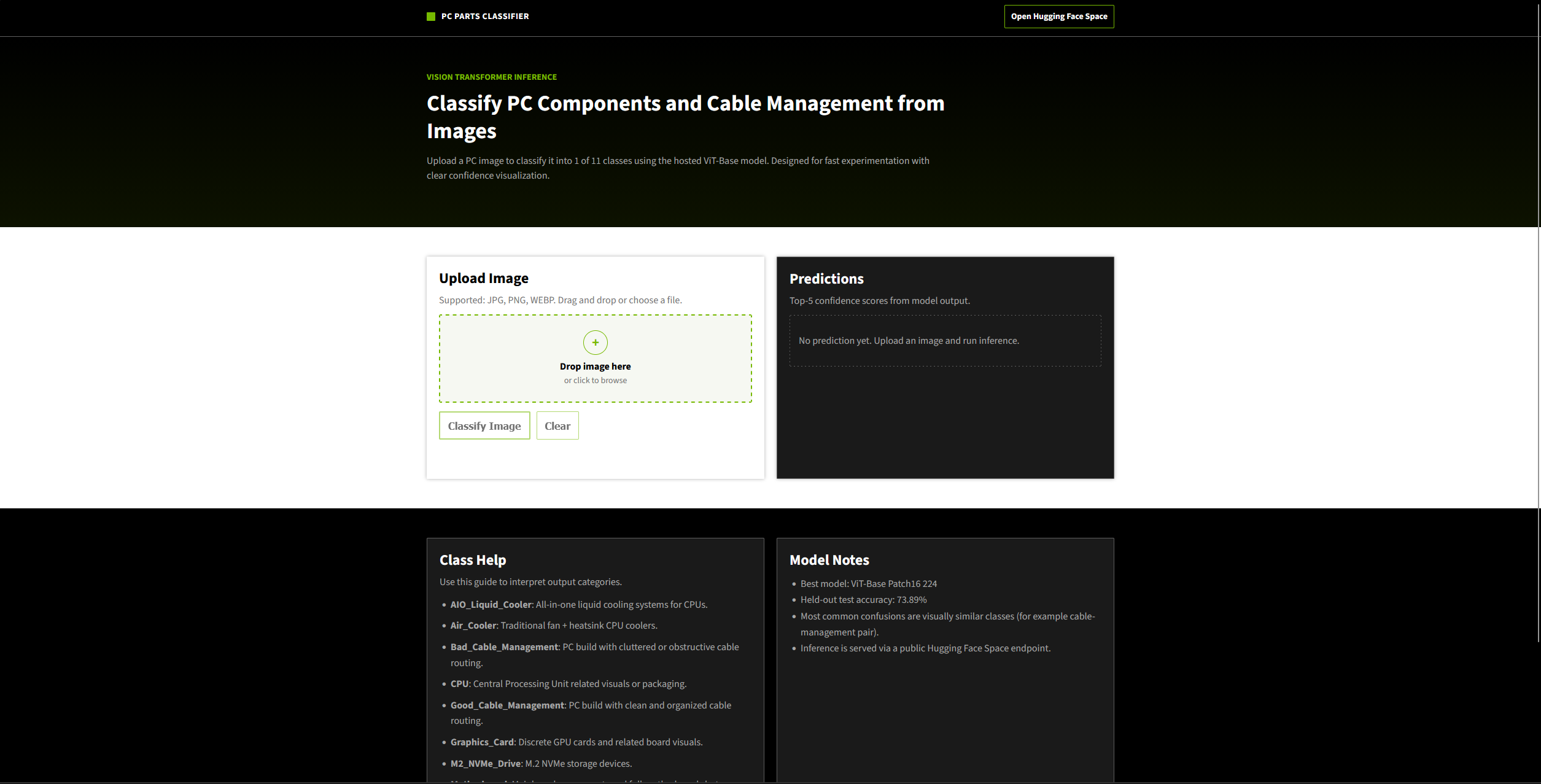 PC Parts Classifier preview